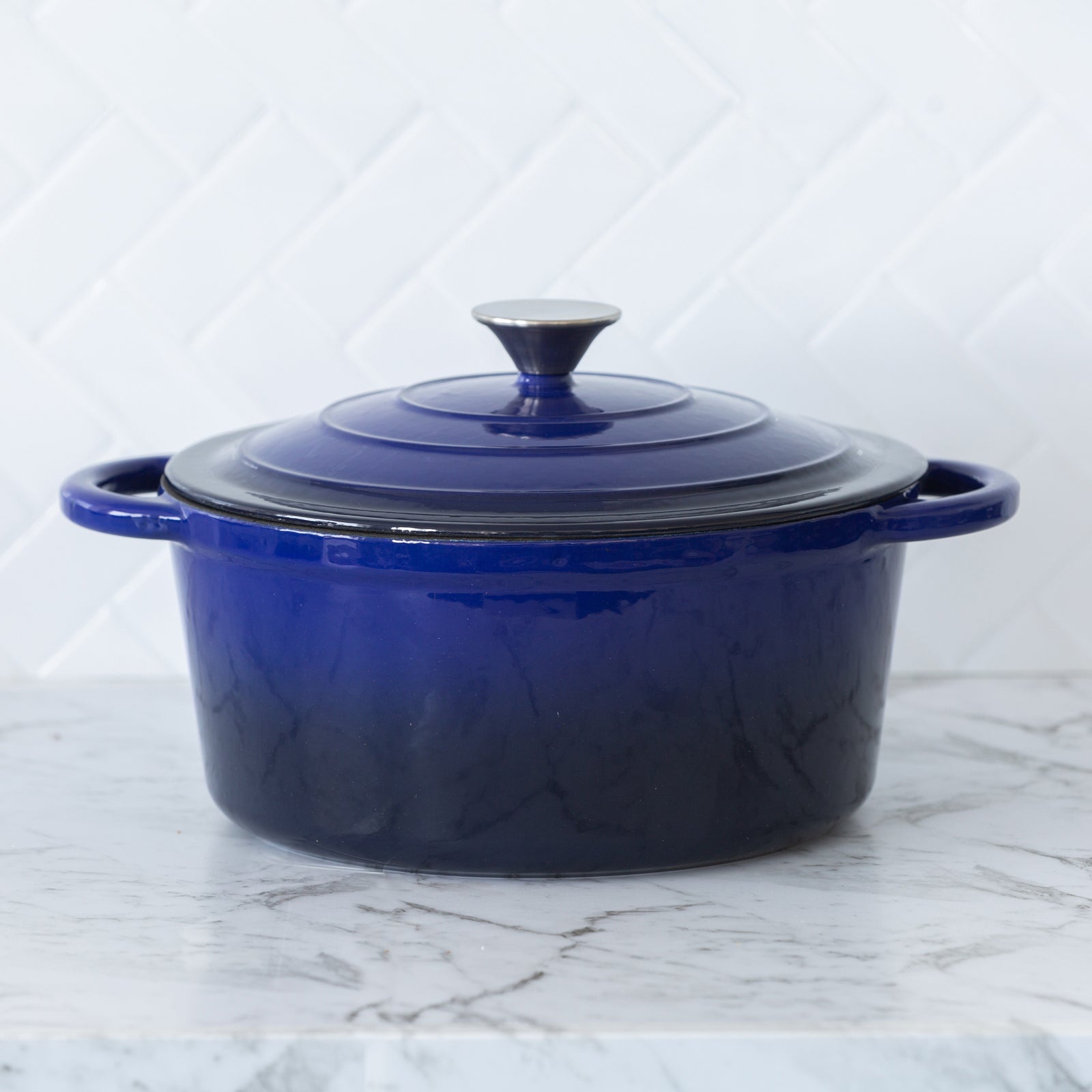 26cm Enamelled Cast Iron French Oven Casserole (4.7L) - Blue V196-CIC26B
