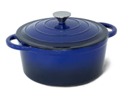 26cm Enamelled Cast Iron French Oven Casserole (4.7L) - Blue V196-CIC26B