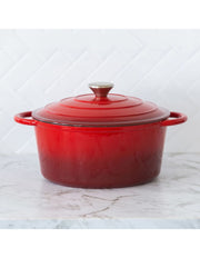 26cm Enamelled Cast Iron French Oven Casserole (4.7L) - Red V196-CIC26R