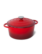 26cm Enamelled Cast Iron French Oven Casserole (4.7L) - Red V196-CIC26R