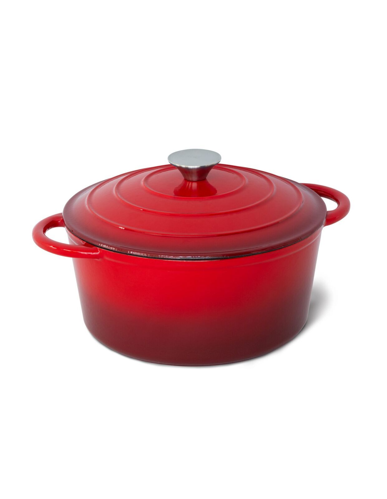 26cm Enamelled Cast Iron French Oven Casserole (4.7L) - Red V196-CIC26R