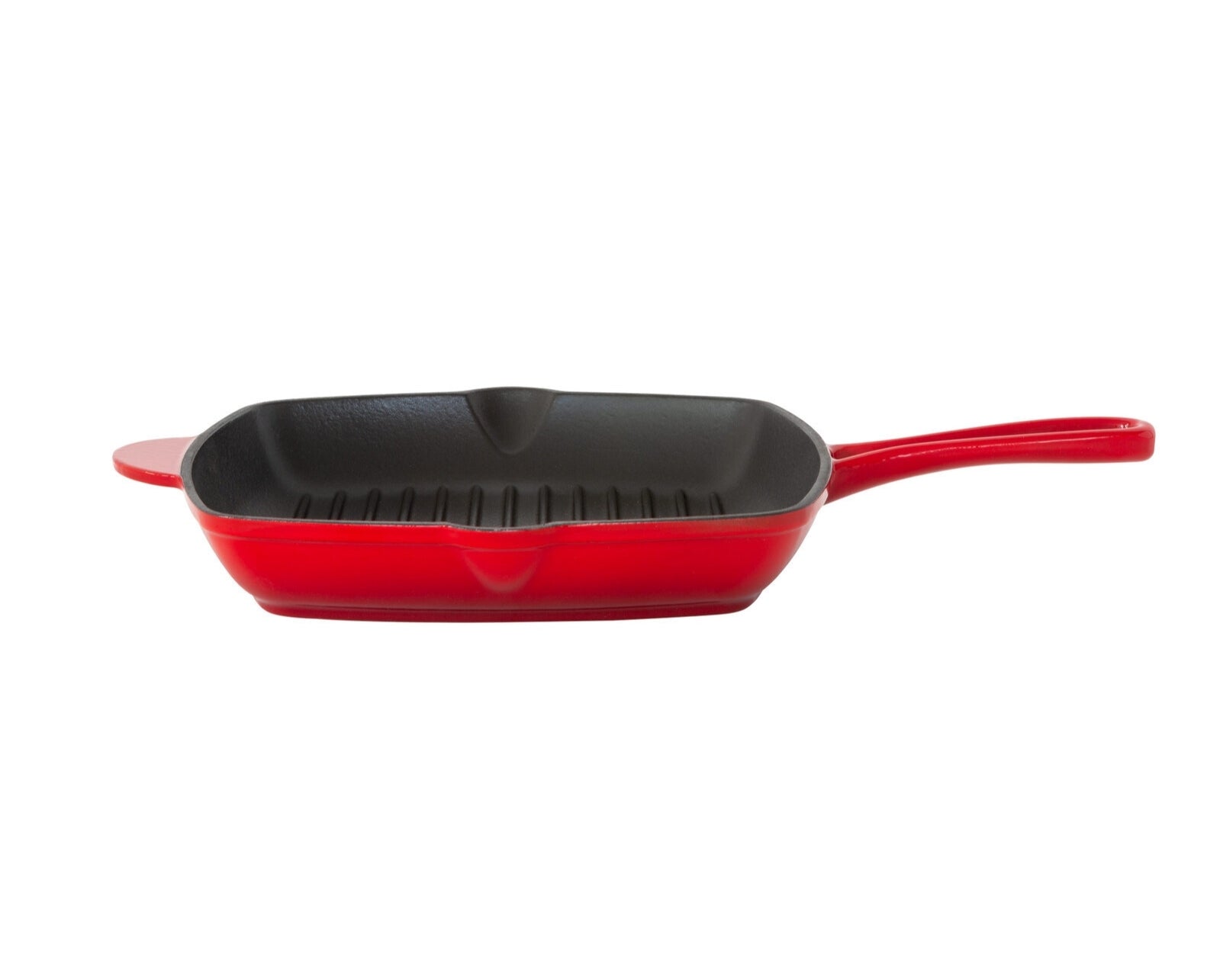 Enamelled Cast Iron Square Grill Pan (44 x 30 x 4.7 cm) - Red V196-CIFP03