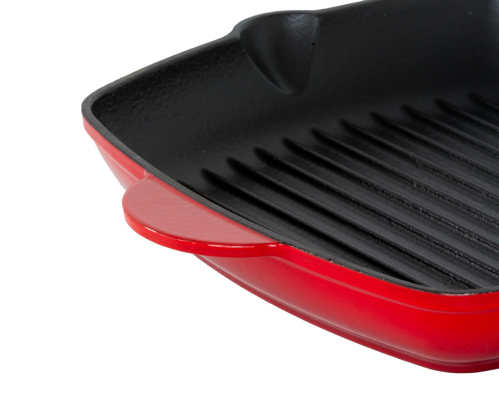 Enamelled Cast Iron Square Grill Pan (44 x 30 x 4.7 cm) - Red V196-CIFP03