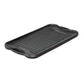Oil-seasoned Ready to use 50.7x25.8cm Reversible Cast Iron Grill - Black V196-CIGP05