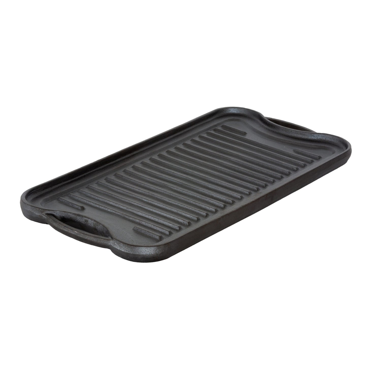 Oil-seasoned Ready to use 50.7x25.8cm Reversible Cast Iron Grill - Black V196-CIGP05