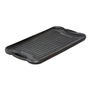 Oil-seasoned Ready to use 50.7x25.8cm Reversible Cast Iron Grill - Black V196-CIGP05