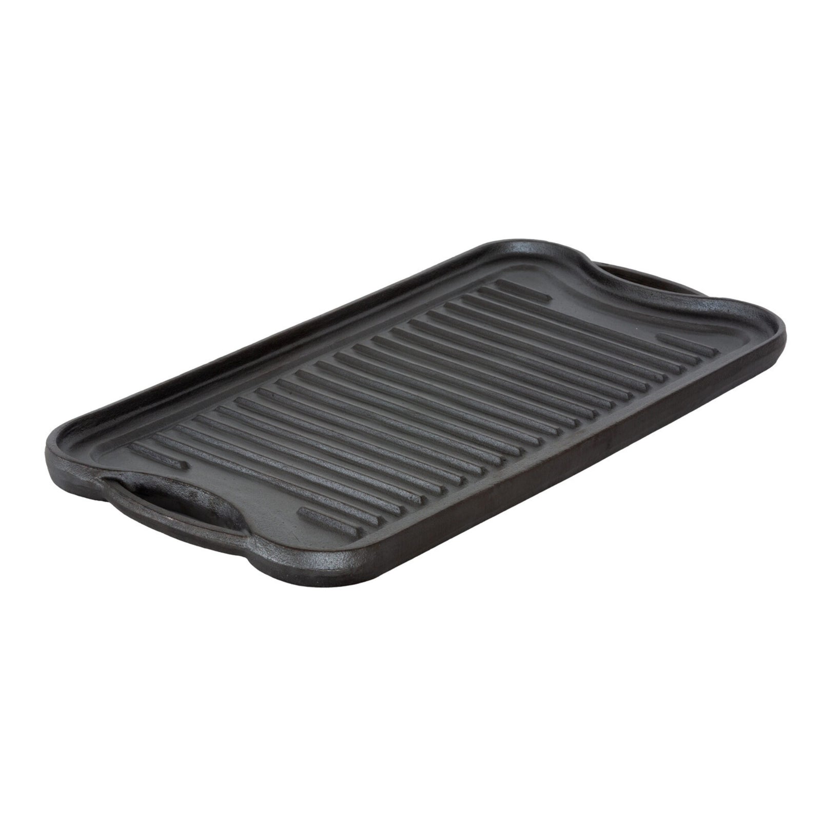 Oil-seasoned Ready to use 50.7x25.8cm Reversible Cast Iron Grill - Black V196-CIGP05