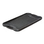 Oil-seasoned Ready to use 50.7x25.8cm Reversible Cast Iron Grill - Black V196-CIGP05