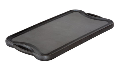 Oil-seasoned Ready to use 50.7x25.8cm Reversible Cast Iron Grill - Black V196-CIGP05