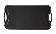 Oil-seasoned Ready to use 50.7x25.8cm Reversible Cast Iron Grill - Black V196-CIGP05