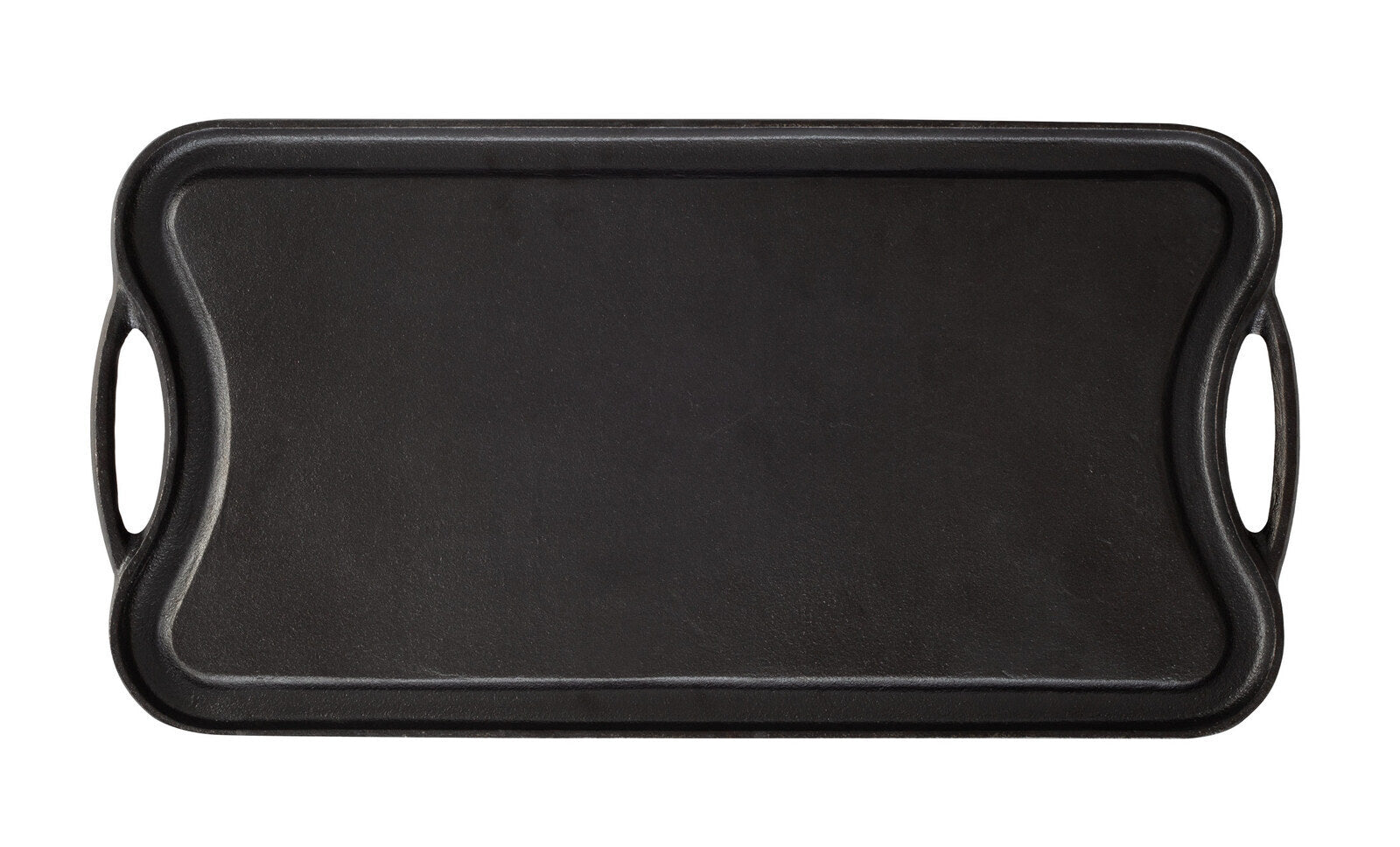 Oil-seasoned Ready to use 50.7x25.8cm Reversible Cast Iron Grill - Black V196-CIGP05