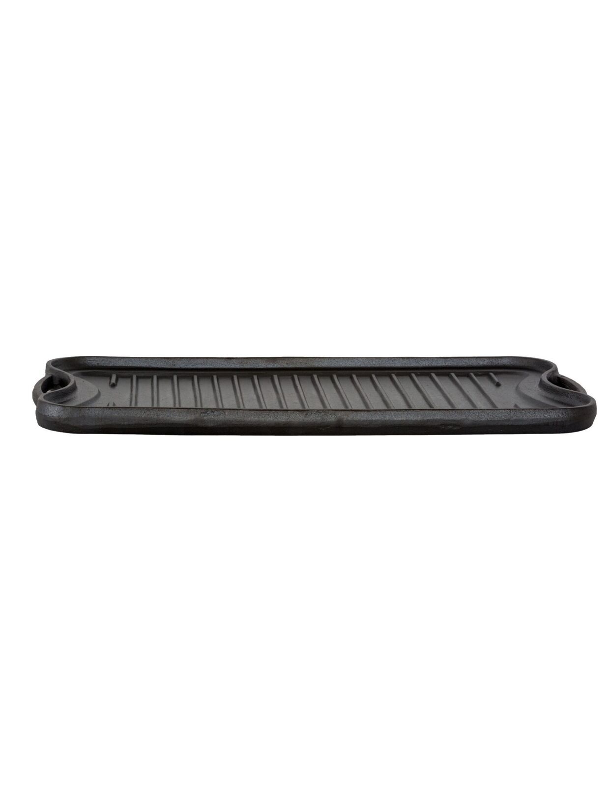Oil-seasoned Ready to use 50.7x25.8cm Reversible Cast Iron Grill - Black V196-CIGP05