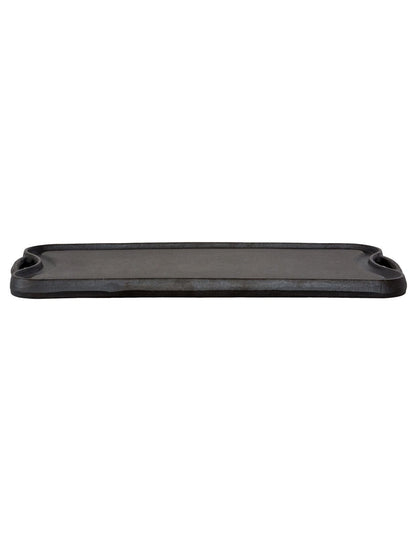 Oil-seasoned Ready to use 50.7x25.8cm Reversible Cast Iron Grill - Black V196-CIGP05
