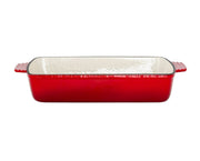 Enamelled Cast Iron 38.5x23cm Rectangular Roaster (3.4L) - Red V196-CIR04