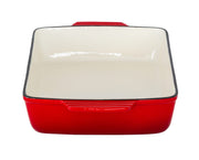 Enamelled Cast Iron 38.5x23cm Rectangular Roaster (3.4L) - Red V196-CIR04