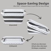 45L Space Saving Laundry Basket, Collapsible Hamper for Dorms, RVs, Homes & Garages V196-CLB30