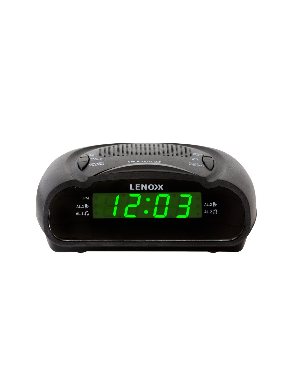 AM/FM Alarm Clock & Radio w/ Green LED Time Numbering V196-CR21