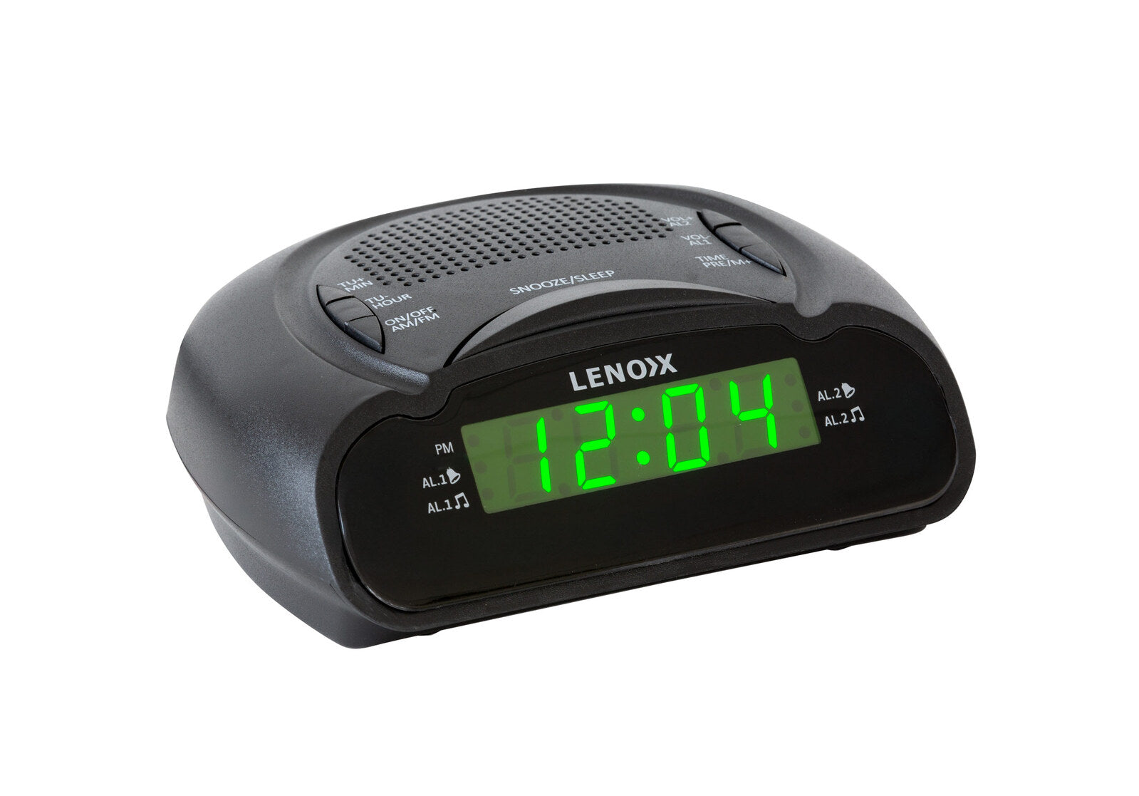 AM/FM Alarm Clock & Radio w/ Green LED Time Numbering V196-CR21