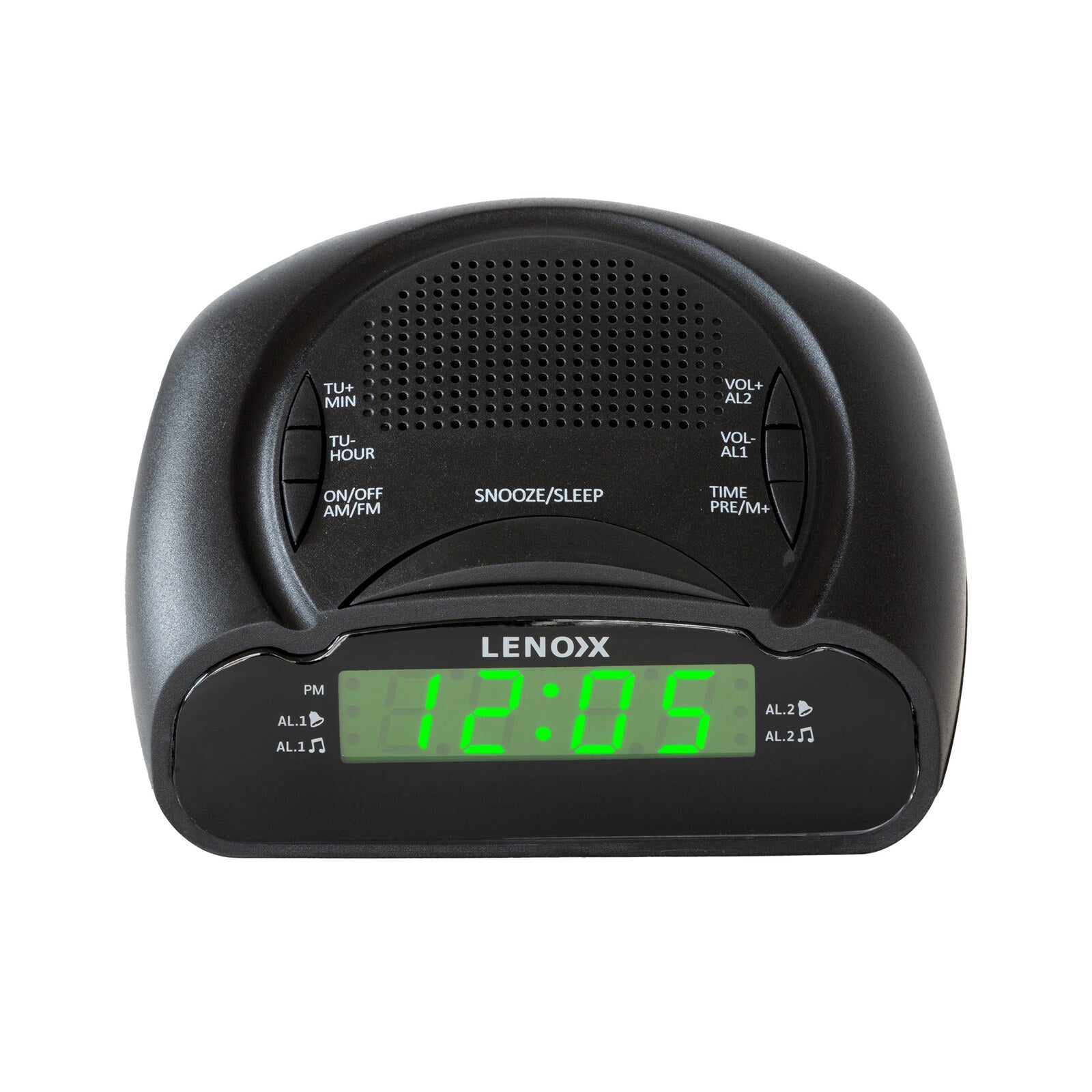 AM/FM Alarm Clock & Radio w/ Green LED Time Numbering V196-CR21