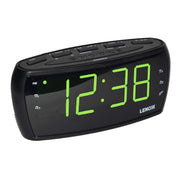 Large Number Alarm Clock & AM/FM Radio, Bold Green LED Time Screen V196-CR85