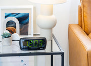 Large Number Alarm Clock & AM/FM Radio, Bold Green LED Time Screen V196-CR85