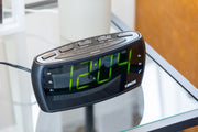 Large Number Alarm Clock & AM/FM Radio, Bold Green LED Time Screen V196-CR85
