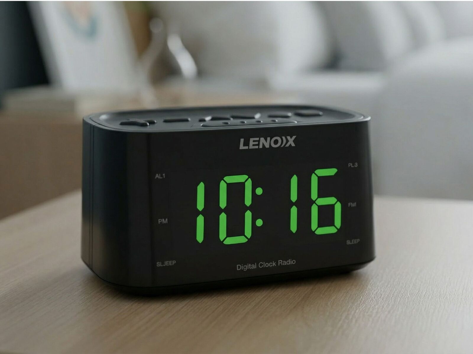 Smartphone-Charging Alarm Clock & FM Radio (Black) w/ USB Port V196-CRU3128B