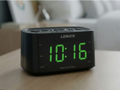 Smartphone-Charging Alarm Clock & FM Radio (Black) w/ USB Port V196-CRU3128B