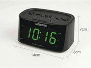 Smartphone-Charging Alarm Clock & FM Radio (Black) w/ USB Port V196-CRU3128B