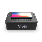 2in1 10W Wireless Fast Charging Wireless Streaming/FM Radio Alarm Clock w/ USB/AUX V196-CRW30