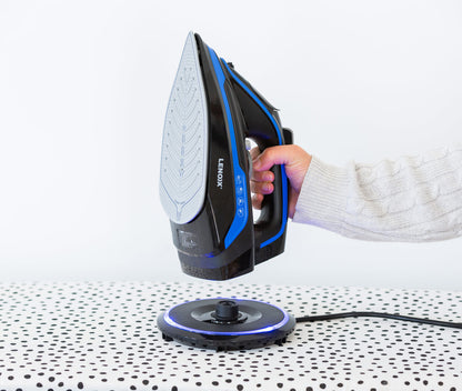 Cordless Steam Iron w/ Ceramic Soleplate, 360 degree Charging Base, Self-Cleaning V196-CSI232