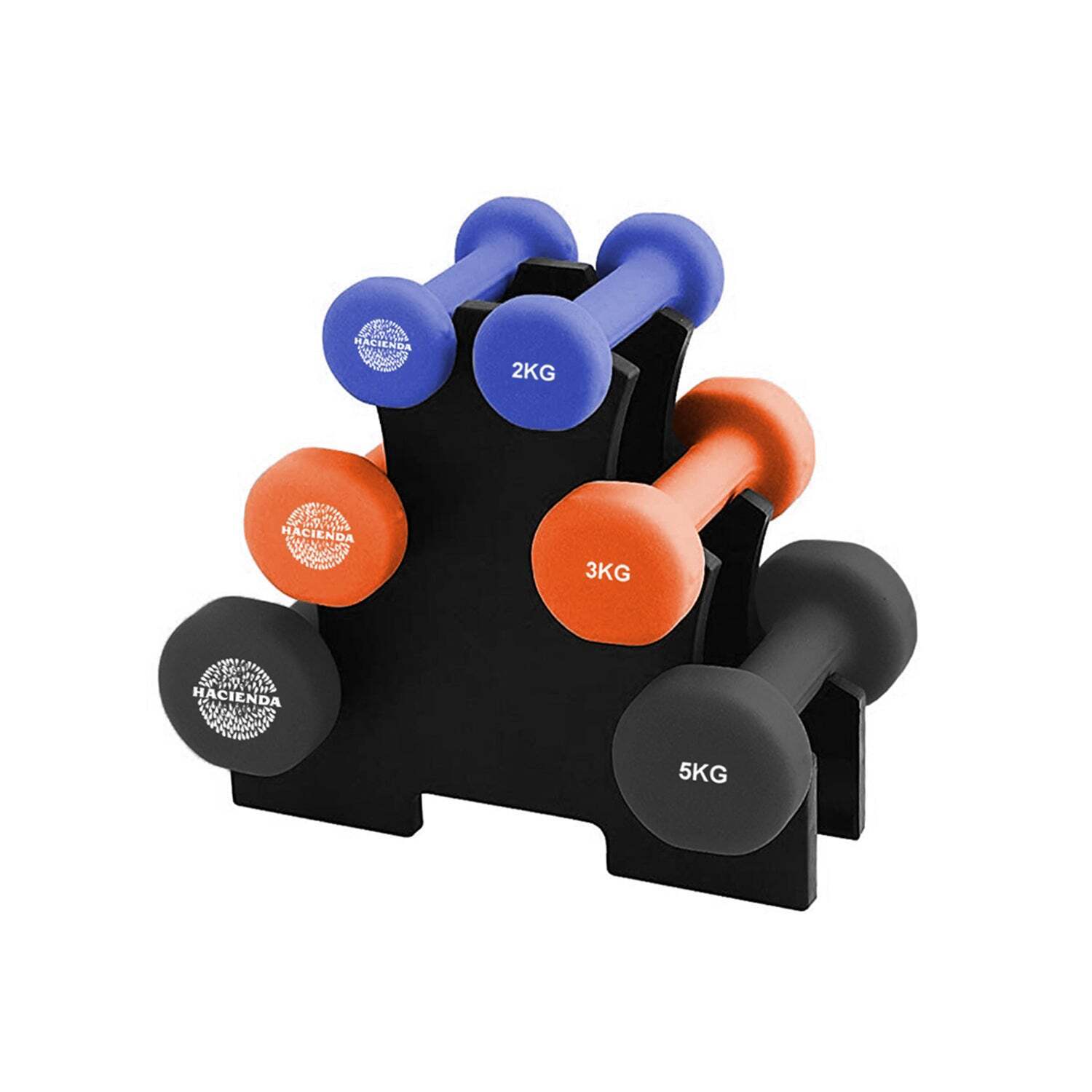 7pc 2/3/5kg 20Kg Total Weighted Dumbbell Gym Set for Exercise w/Rack V196-DB620