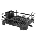 Steel Frame Dish Drying Rack Durable Steel Frame, Removable Utensil Holder, Compact Size for Small Kitchens & V196-DR106