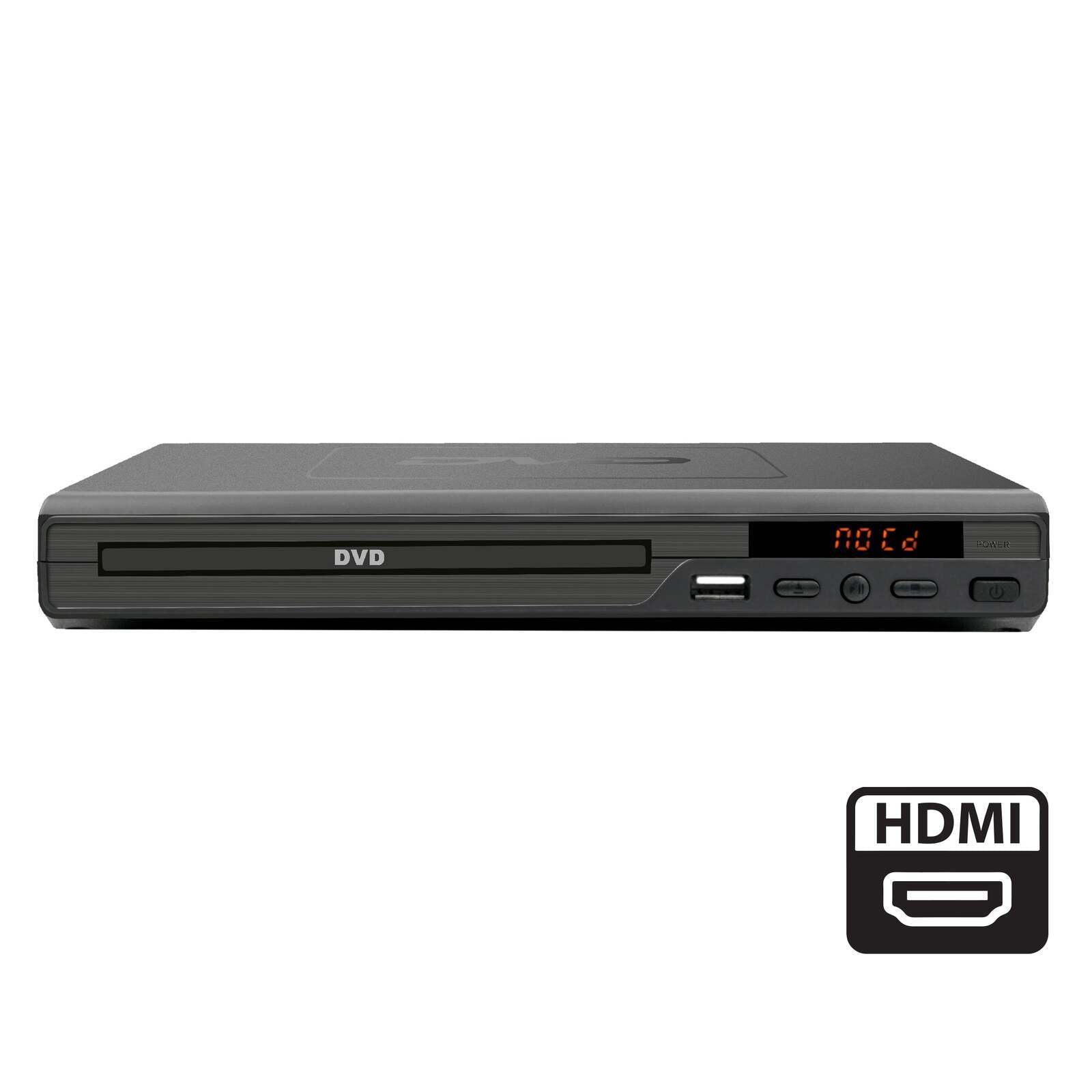 HDMI DVD Player (Black) w/ Remote Control, Compact Size, 8 Languages V196-DVDHD3470