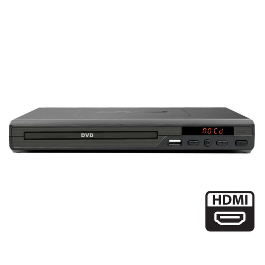 HDMI DVD Player (Black) w/ Remote Control, Compact Size, 8 Languages V196-DVDHD3470