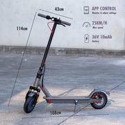 Electric Scooter, 350W Motor, 8.5 inch Tyres, Front Suspension, Smart App, Foldable, 25kph V196-ES150