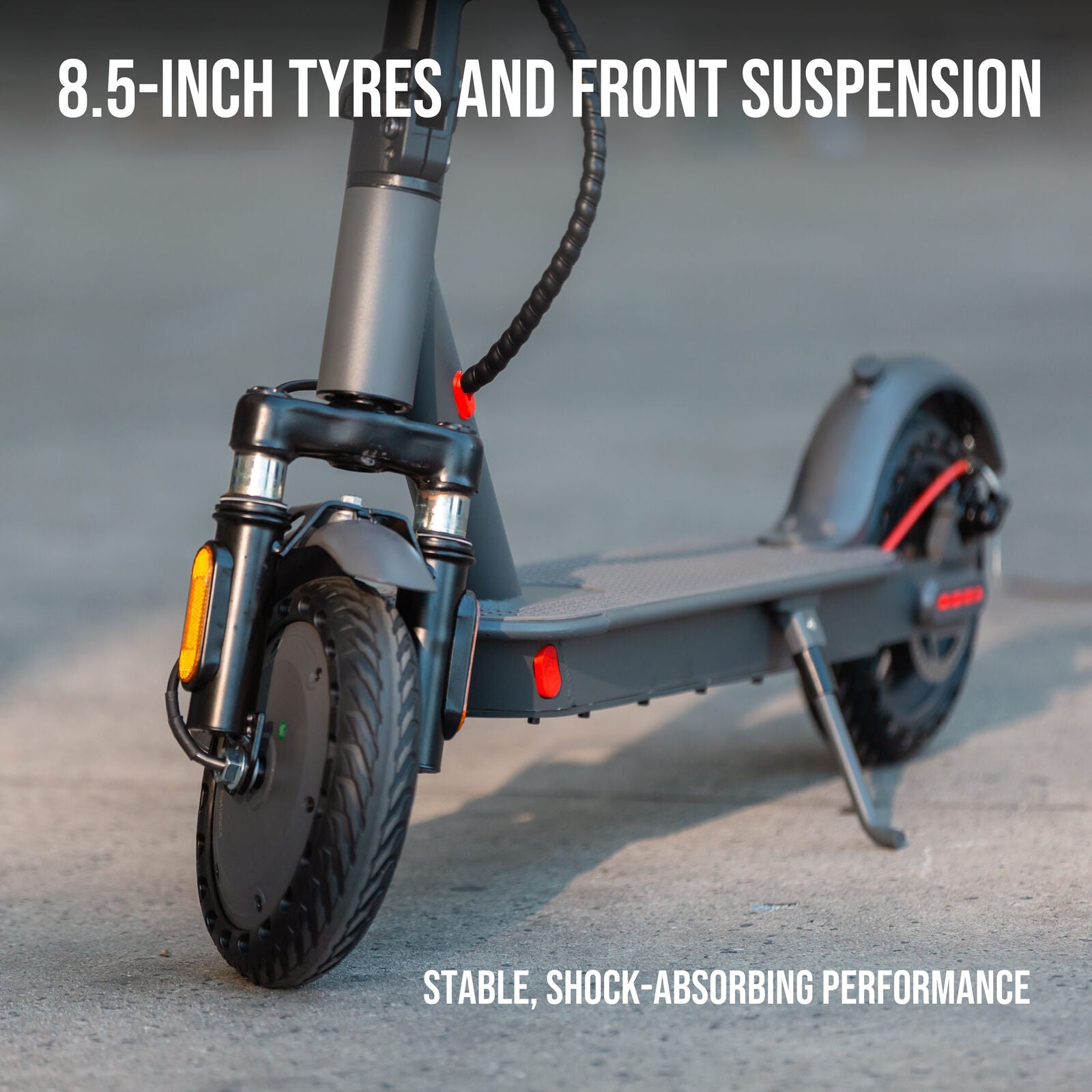 Electric Scooter, 350W Motor, 8.5 inch Tyres, Front Suspension, Smart App, Foldable, 25kph V196-ES150