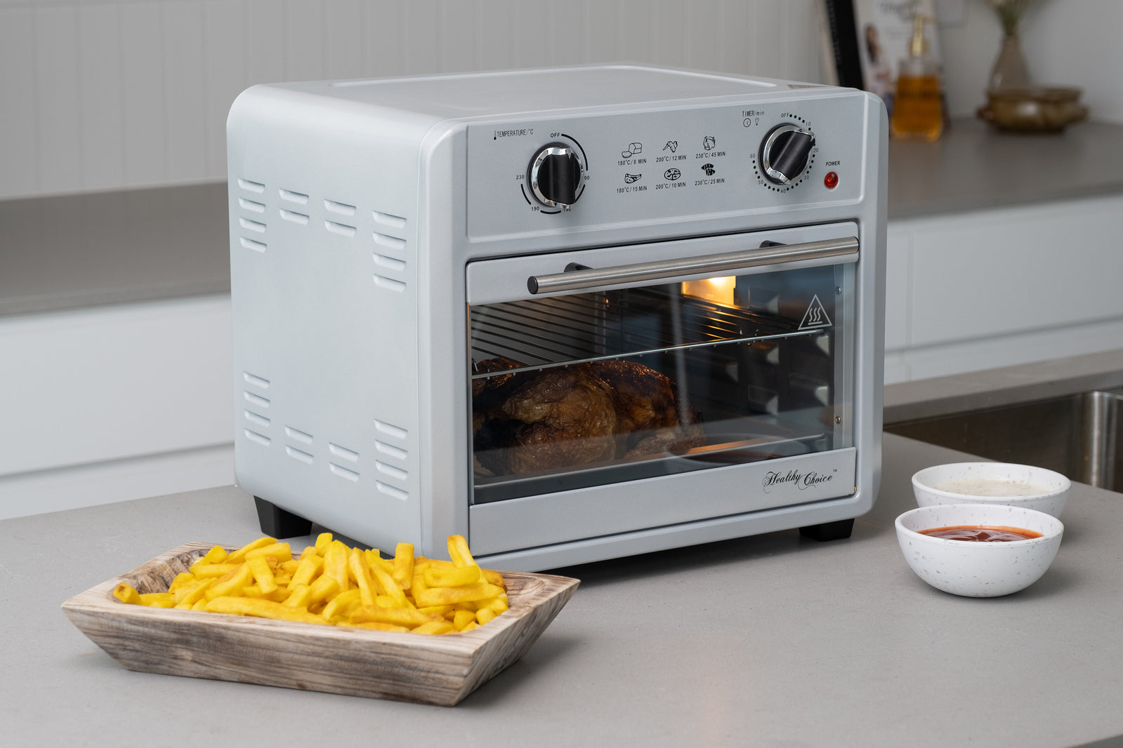 23L Air Fryer Oven + 3 Cooking Accessories (Silver) 23L Capacity V196-FA230_K