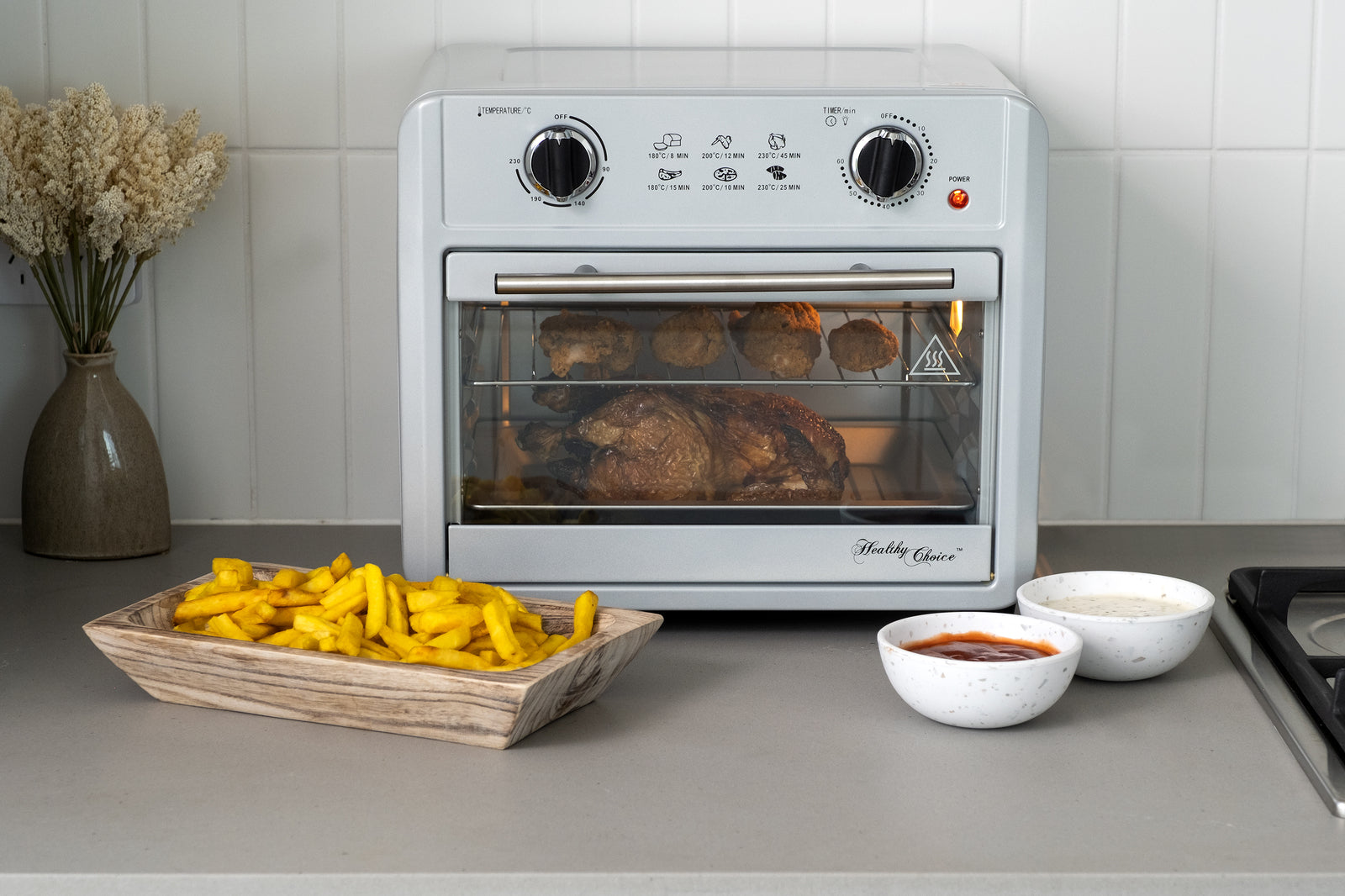 23L Air Fryer Oven + 3 Cooking Accessories (Silver) 23L Capacity V196-FA230_K