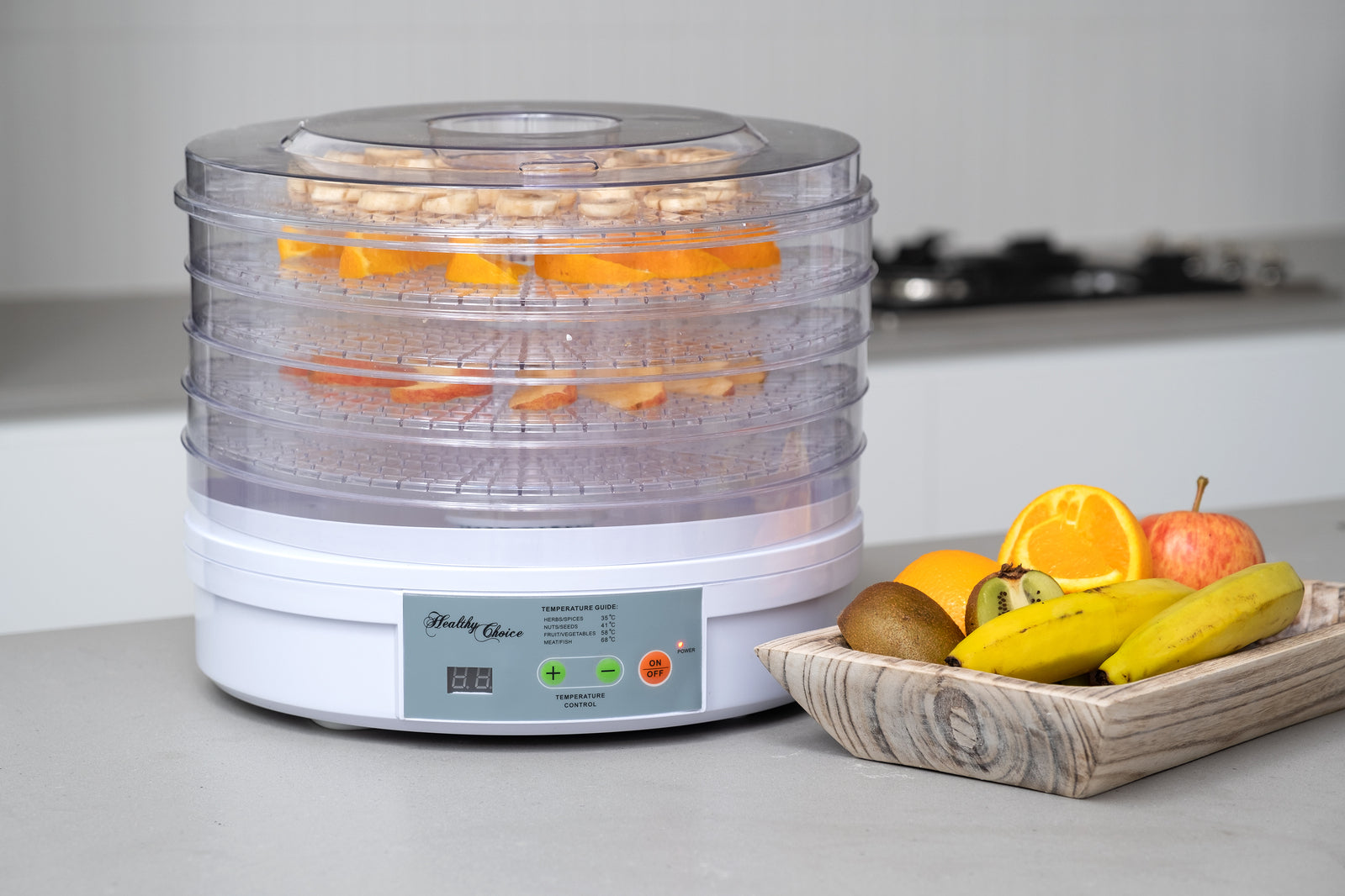 European Design Food Dehydrator/ Preserver w/ 2 Power Levels V196-FD1211D