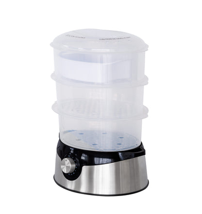 3 Tier Food Steamer with Stainless Steel Base V196-FS100