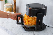 5L 2in1 Air Fryer and Grill, 1400W, Digital Touch Control, Clear Glass Cooking Basket V196-GAF505