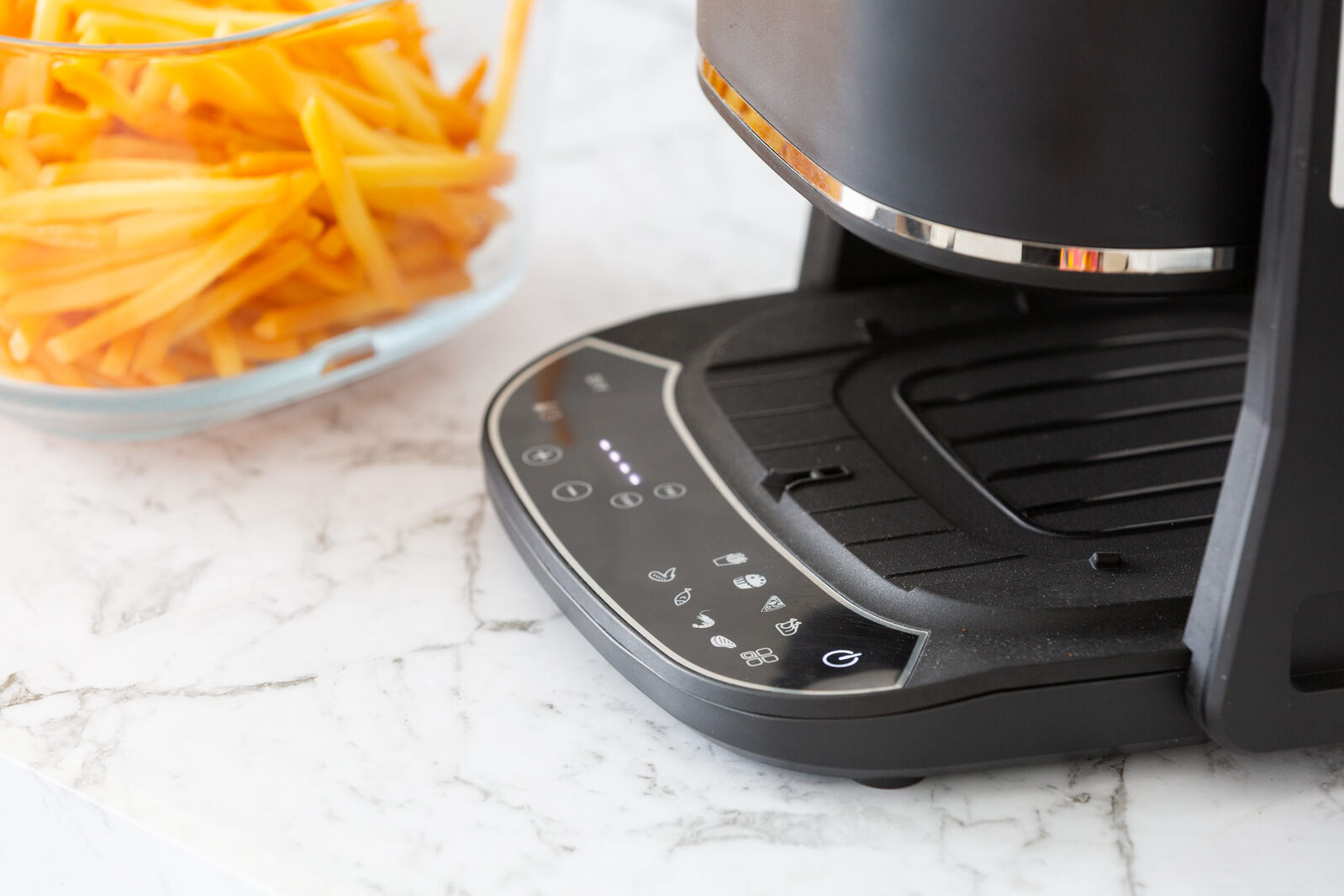 5L 2in1 Air Fryer and Grill, 1400W, Digital Touch Control, Clear Glass Cooking Basket V196-GAF505