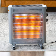 2200W Quartz Infrared Radiant Heater with Adjustable Thermostat and 2 Power Settings V196-H220