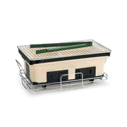 Portable Hibachi Tabletop Grill Dual Charcoal BBQ Chambers V196-HBG303