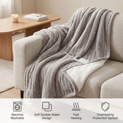 Heated Throw Blanket, Soft Double-Sided Fleece with Adjustable Heat Settings V196-HT111