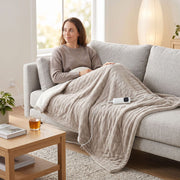 Heated Throw Blanket, Soft Double-Sided Fleece with Adjustable Heat Settings V196-HT111