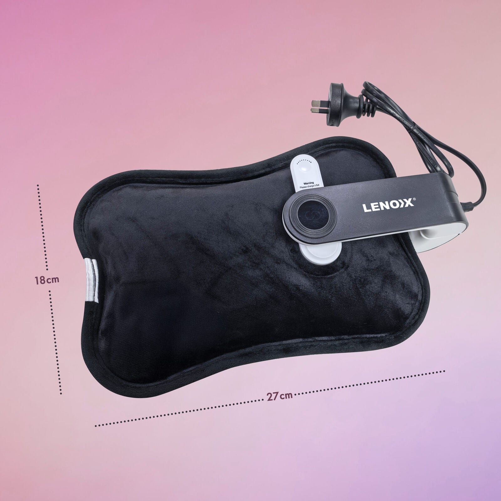 Rechargeable Electric Hot Water Bottle 180W, Fast Heating, Up to 70 degrees C, Leak-Resistant Design V196-HWB70