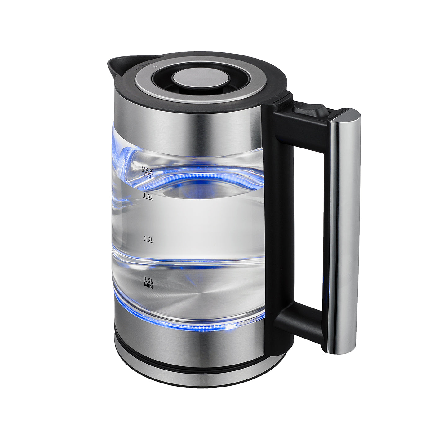 Healthy Choice 1.8L Cordless Glass Kettle, Stainless Steel, 1.8L, Blue LED V196-K180