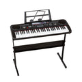 61-Key Electronic Learning Piano Keyboard, Light-Up Keys, LCD Display, with Music Stand Holder V196-KB328
